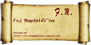 Foj Magdaléna névjegykártya